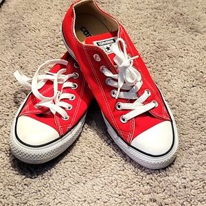 Red low-top Converse